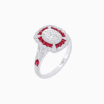 Load image into Gallery viewer, Art Deco Inspired Cushion Shape Ring with Dimond - Shahin Jewelry