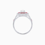 Load image into Gallery viewer, Art Deco Inspired Cushion Shape Ring with Dimond - Shahin Jewelry