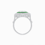 Load image into Gallery viewer, Art Deco Inspired Cushion Shape Ring with Dimond - Shahin Jewelry
