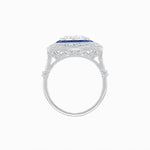 Load image into Gallery viewer, Art Deco Inspired Cushion Shape Ring with Dimond - Shahin Jewelry