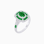 Load image into Gallery viewer, Art Deco Inspired Cushion Shape Ring with Gemstone - Shahin Jewelry