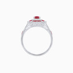 Load image into Gallery viewer, Art Deco Inspired Cushion Shape Ring with Gemstone - Shahin Jewelry