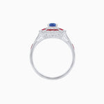 Load image into Gallery viewer, Art Deco Inspired Cushion Shape Ring with Gemstone - Shahin Jewelry