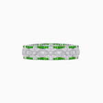 Load image into Gallery viewer, Art Deco-Inspired Diamond and French-Cut Gemstone Wide Filigree Bracelet - Shahin Jewelry