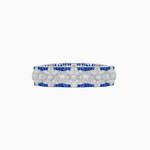 Load image into Gallery viewer, Art Deco-Inspired Diamond and French-Cut Gemstone Wide Filigree Bracelet - Shahin Jewelry