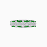 Load image into Gallery viewer, Art Deco-Inspired Diamond and French-Cut Gemstone Wide Filigree Bracelet - Shahin Jewelry