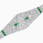 Load image into Gallery viewer, Art Deco Inspired Diamond and Marquise Gemstone Bracelet - Shahin Jewelry