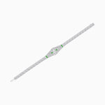 Load image into Gallery viewer, Art Deco Inspired Diamond and Marquise Gemstone Bracelet - Shahin Jewelry