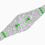 Load image into Gallery viewer, Art Deco Inspired Diamond and Marquise Gemstone Bracelet - Shahin Jewelry