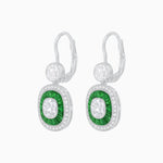 Load image into Gallery viewer, Art Deco - Inspired Diamond And Sapphire Earrings - Shahin Jewelry