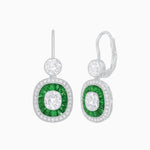 Load image into Gallery viewer, Art Deco - Inspired Diamond And Sapphire Earrings - Shahin Jewelry