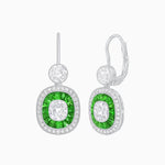 Load image into Gallery viewer, Art Deco - Inspired Diamond And Sapphire Earrings - Shahin Jewelry