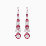 Load image into Gallery viewer, Art Deco Inspired Diamond Dangle Earrings - Shahin Jewelry