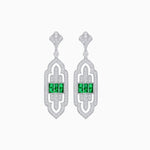 Load image into Gallery viewer, Art Deco Inspired Diamond Dangle Earrings - Shahin Jewelry