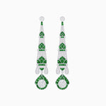 Load image into Gallery viewer, Art Deco Inspired Diamond Dangle Earrings - Shahin Jewelry