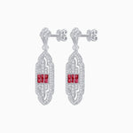 Load image into Gallery viewer, Art Deco Inspired Diamond Dangle Earrings - Shahin Jewelry