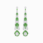 Load image into Gallery viewer, Art Deco Inspired Diamond Dangle Earrings - Shahin Jewelry