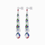Load image into Gallery viewer, Art Deco Inspired Diamond Dangle Earrings - Shahin Jewelry