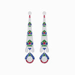 Load image into Gallery viewer, Art Deco Inspired Diamond Dangle Earrings - Shahin Jewelry