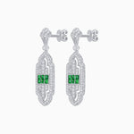 Load image into Gallery viewer, Art Deco Inspired Diamond Dangle Earrings - Shahin Jewelry