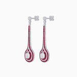 Load image into Gallery viewer, Art Deco Inspired Diamond Drop Earrings - Shahin Jewelry