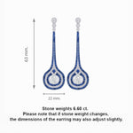 Load image into Gallery viewer, Art Deco Inspired Diamond Drop Earrings - Shahin Jewelry