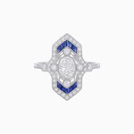 Load image into Gallery viewer, Art Deco Inspired Diamond Navette Ring - Shahin Jewelry