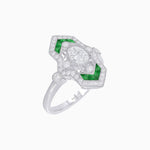 Load image into Gallery viewer, Art Deco Inspired Diamond Navette Ring - Shahin Jewelry