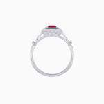Load image into Gallery viewer, Art Deco Inspired Emerald - Cut Halo Mounting Ring - Shahin Jewelry