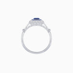 Load image into Gallery viewer, Art Deco Inspired Emerald - Cut Halo Mounting Ring - Shahin Jewelry