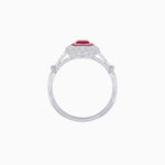 Load image into Gallery viewer, Art Deco Inspired Emerald - Cut Halo Mounting Ring - Shahin Jewelry