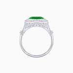 Load image into Gallery viewer, Art Deco Inspired Emerald Cut Octagonal Halo Diamond Ring - Shahin Jewelry