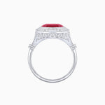 Load image into Gallery viewer, Art Deco Inspired Emerald Cut Octagonal Halo Diamond Ring - Shahin Jewelry
