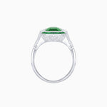 Load image into Gallery viewer, Art Deco Inspired Emerald Cut Ring with Customizable French - Cut Gemstone Accents - Shahin Jewelry