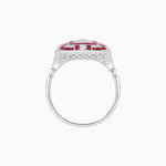Load image into Gallery viewer, Art Deco Inspired Emerald Cut Ring with Diamonds and Gemstones - Shahin Jewelry