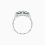 Load image into Gallery viewer, Art Deco Inspired Emerald Cut Ring with Diamonds and Gemstones - Shahin Jewelry