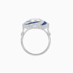 Load image into Gallery viewer, Art Deco - inspired Engagement Ring Swirl Design - Shahin Jewelry