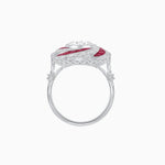 Load image into Gallery viewer, Art Deco - inspired Engagement Ring Swirl Design - Shahin Jewelry