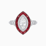 Load image into Gallery viewer, Art Deco Inspired Engagement ring with Diamond - Shahin Jewelry