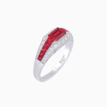 Load image into Gallery viewer, Art Deco Inspired Engagement Ring with Emerald Cut Gemstone - Shahin Jewelry