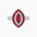 Load image into Gallery viewer, Art Deco Inspired Engagement ring with Gemstone - Shahin Jewelry