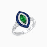 Load image into Gallery viewer, Art Deco Inspired Engagement ring with Gemstone - Shahin Jewelry