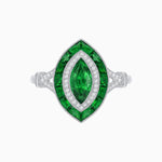 Load image into Gallery viewer, Art Deco Inspired Engagement ring with Gemstone - Shahin Jewelry