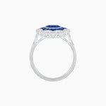 Load image into Gallery viewer, Art Deco Inspired floral Ring with Gemstone - Shahin Jewelry