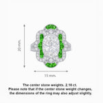 Load image into Gallery viewer, Art Deco Inspired Flourish Cocktail Ring with Diamond - Shahin Jewelry