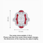 Load image into Gallery viewer, Art Deco Inspired Flourish Cocktail Ring with Diamond - Shahin Jewelry