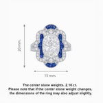 Load image into Gallery viewer, Art Deco Inspired Flourish Cocktail Ring with Diamond - Shahin Jewelry