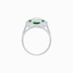 Load image into Gallery viewer, Art Deco Inspired Flourish Cocktail Ring with Diamond - Shahin Jewelry