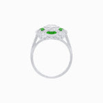 Load image into Gallery viewer, Art Deco Inspired Flourish Cocktail Ring with Diamond - Shahin Jewelry