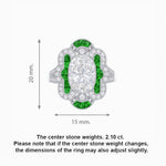 Load image into Gallery viewer, Art Deco Inspired Flourish Cocktail Ring with Diamond - Shahin Jewelry
